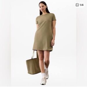 Athleta Essential Tee Dress Perennial Green Small Tall